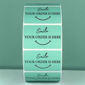Smile Your Order Is Here Stickers Packaging Labels for Small Business THANK YOU